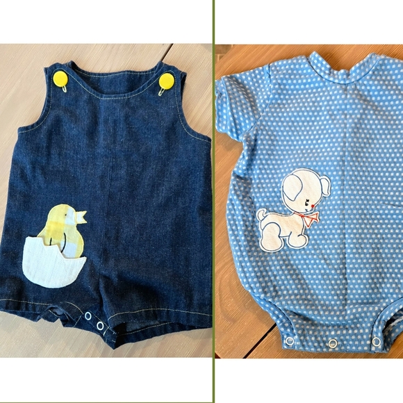 Blue and Yellow Kids Romper Set - Picture 1 of 10
